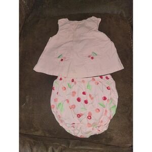 Gymboree layette line sweet cherries bloomer outfit size 3 6 months vintage